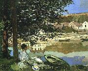 Claude Monet On the Bank of the Seine, Bennecourt, 1868 France oil painting artist